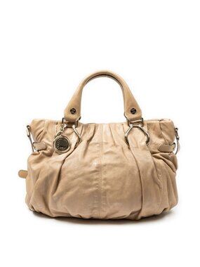 Celine Small Pop Tote Bag Beige Calfskin Leather